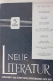 Neue Literatur. Zeitschrift des Schriftstellerverbandes der Sozialistischen Republik Rum&auml;niens. 11. Jg., Heft 5, 1960