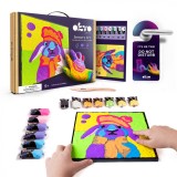 Set pictura cu argila usoara, 29 29 cm - Bunny, Okto