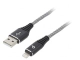Cablu USB Lightning 1m Negru