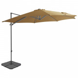 Cumpara ieftin Umbrelă de soare de grădină, bază portabilă, taupe