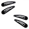 Set Clame Păr, Metalice, Lungime 5cm, Culoare Negru, 4 Bucăți