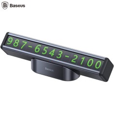 SUPORT numar de telefon parbriz Baseus, doua numere telefon, material aluminiu, baza magnetica, numere fosforescente, argintiu &amp;quot;CNFT000001&amp;quot; - 69321726 foto
