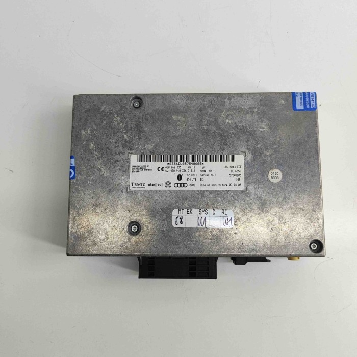 Modul de control Bluetooth AUDI A8 D3 4E2, 4E8 2005 OEM: 4E0862335,4E0910336C 29019458
