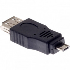 Adaptor usb (mama) la microusb (tata) detech-17136 negru foto