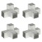 vidaXL Conectori de grindă, formă X, 4 buc, 91x91 mm, metal galvanizat