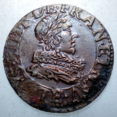 G.333 FRANTA LOUIS XIII DENIER DOUBLE TOURNOIS 16(3)5 foto