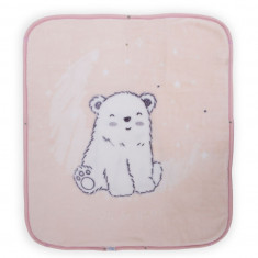 Paturica pentru infasat Baby Wrap Polar Bear Pink