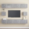 VidaXL Set de dulapuri TV, 6 piese, gri beton, PAL