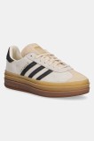 adidas Originals sneakers din piele &icirc;ntoarsă Gazelle Bold culoarea bej, JS3892