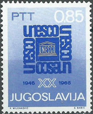 B1748 - Jugoslavia 1966 - Unesco neuzat,perfecta stare foto