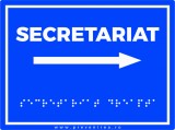 Placuta pentru nevazatori secretariat scoala text in braille