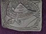 Pafta/catarama argintie-centura curea Egipt-Pasare Rapitoare/Piramida-nefolosita
