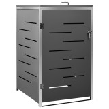 Magazie pentru pubela unica, 69x77,5x112,5 cm, otel inoxidabil