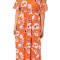 RV471-19 Rochie maxi colorata, de vara, cu umerii goi si maneci scurte
