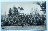 Biserica din Cuhurestii de Sus - Soroca - Basarabia - 1934 - soldati romani, Focsani, Fotografie, Necirculata