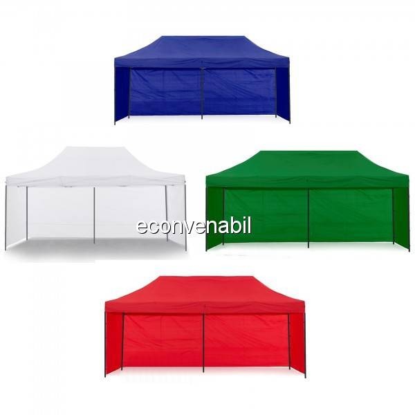 Pavilion Gradina 3x6m cu 3 Pereti Cort Pliabil Sistem Acordeon Pavilion Gradina 3x6m cu 3 Pereti Cort Pliabil Sistem Acordeon