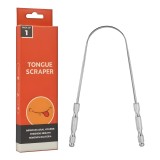 Dispozitiv Curatare Limba Otel Inoxidabil Argintiu Tongue Scraper Igiena Orala Elimina Respiratia Urat Mirositoare