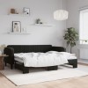 VidaXL Pat de zi cu extensie, negru, 80x200 cm, catifea 3197060