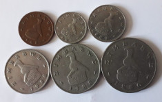 lot monede Zimbabwe 1c,5c,10c,20c,50c,1D anii 1988,1989,1980 foto
