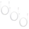 Set 3 Cabluri de Date si Incarcare, Type-C / Type-C, Albe, 2A, Viteza 10 Gbps, 1 M