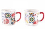 Cumpara ieftin Set 2 cani portelan Majolica in cutie cadou &Oslash; 8,5 cm x 8,5 H, 300 ml