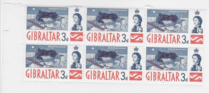 GIBRALTAR- BLOC DE 6 NESTAMPILAT