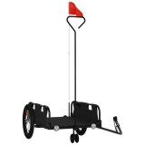 Remorca de bicicleta, negru, textil oxford si fier