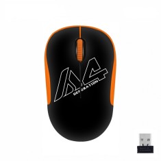 A4TECH G3, 300N, BO , Mouse wireless 2.4 GHz, optic 1000 DPI, 3 butoane, negru portocaliu