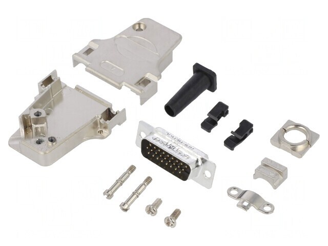 Conector D-Sub 26P Tată 45&deg; Lipire Cablu Gold