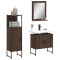 vidaXL Set dulapuri de baie, 3 piese, stejar maro, lemn prelucrat 3214348
