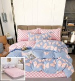 Cumpara ieftin Lenjerie Pat Elisabeth Sx027, Bumbac, 6 Piese, Cu Elastic, Albastru, Rosu