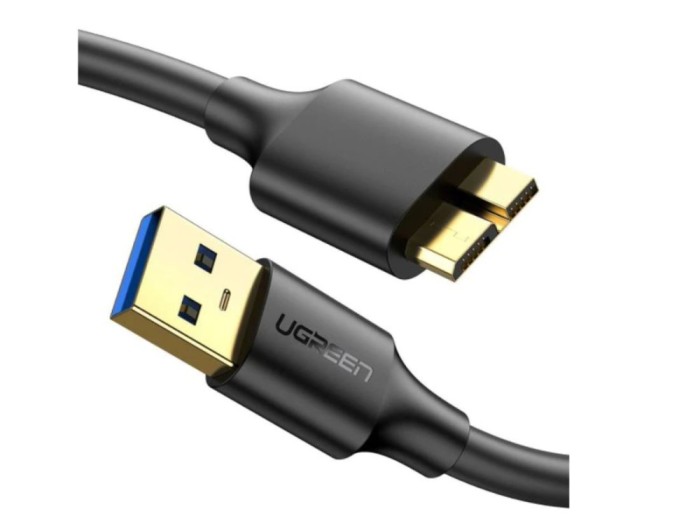 CABLU USB Ugreen, &quot;US130&quot; USB 3.0 (T) la USB Tip B (T), conectori auriti, 1m, negru, &quot;10841&quot; (timbru verde 0.08 lei) - 6957303818419