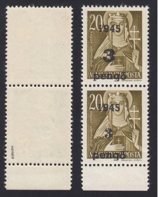 ROMANIA 1945 ARDEALUL DE NORD EMISIUNEA ORADEA I 3P/20F PERECHE TIP I+II MNH foto