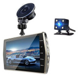 Cumpara ieftin Resigilat Camera Video Auto DVR Dubla FullHD Techstar&reg; T667 Unghi 170&deg; Display 4&quot;, Senzori Miscare si Night Vision