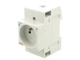 Soclu tip E, 250VAC, 16A, IP20, pentru șină DIN