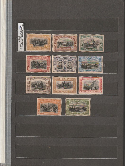 ROMANIA 1906 LP 62 CAROL I 40 DE ANI DE DOMNIE INCLUSIV EROARE CULOARE SERIE MNH