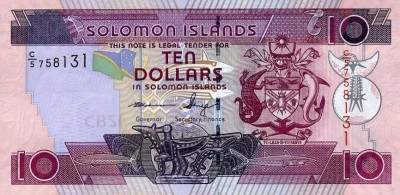 INSULELE SOLOMON █ bancnota █ 10 Dollars █ 2006 █ P-27 █ semnatura 10 █ UNC foto