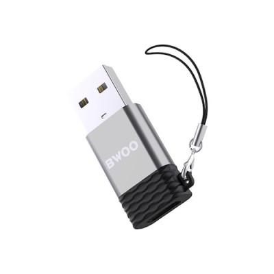BWOO adapter BZ-38 USB-C - USB gray OTG foto