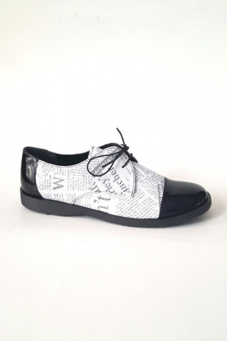 Pantofi din piele Oxford Pam Paper