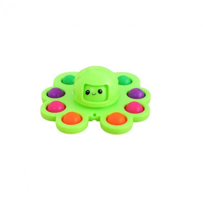 Jucarie pop it, flippy, fidget toy, antistres, senzoriala, crab, verde foto