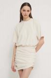 Abercrombie &amp; Fitch rochie culoarea bej, mini, oversize