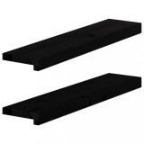 VidaXL Pervaz 2 buc lemn masiv de Maro &icirc;nchis 70x15x2 cm 4009165