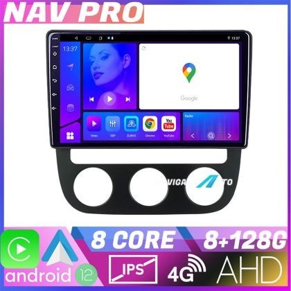 Navigatie VW Golf 5 2004 2010 clima automatica EDOTEC-LITE Android Ecran 720P Octa Core 8 128 Carplay CarStore Technology