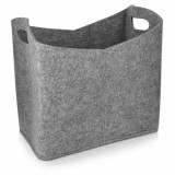 Cos de depozitare din pasla Navaris Basket, gri, 40 x 23 x 39.5 cm, 45832.19