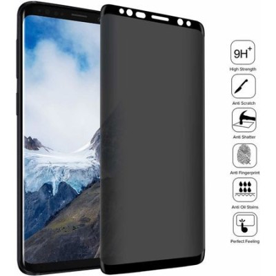 Folie de sticla 5D case friendly Samsung Galaxy S9 Privacy GloMax securizata foto