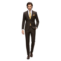 Costum barbati slim maro CTSL23