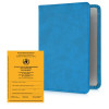 Husa pentru certificatul international de vaccinare si pasaport, Kwmobile, Albastru, Piele ecologica, 55402.04
