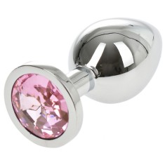 Dop Anal Metallic Buttplug Medium Argintiu/Roz Passion Labs