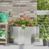 vidaXL Jardinieră Argintiu 90 x 45 x 50 cm Oțel Galvanizat 883715
