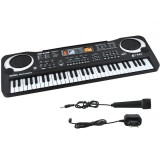 Cumpara ieftin Orga electronica pentru copii, 61 clape, microfon inclus, alimentare 6V, functie de inregistrare, 54 x 17 cm , instrument muzical educational pentru i